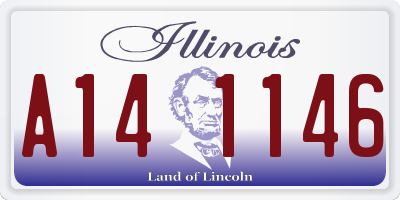 IL license plate A141146