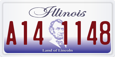 IL license plate A141148