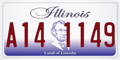 IL license plate A141149