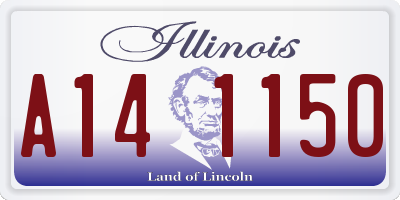 IL license plate A141150