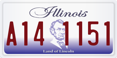 IL license plate A141151