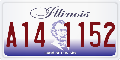 IL license plate A141152