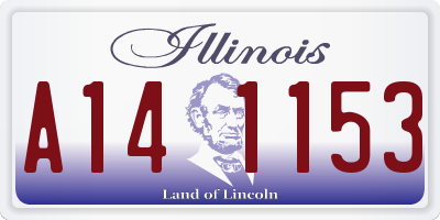 IL license plate A141153