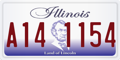 IL license plate A141154