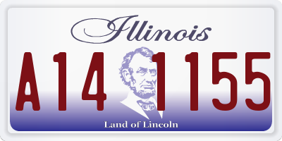 IL license plate A141155