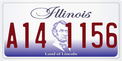 IL license plate A141156