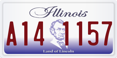 IL license plate A141157