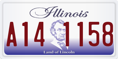 IL license plate A141158