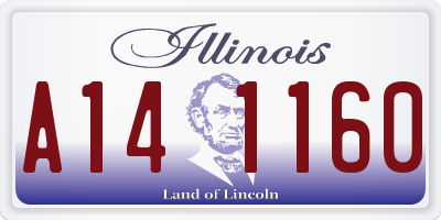 IL license plate A141160