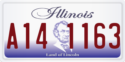 IL license plate A141163