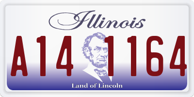 IL license plate A141164