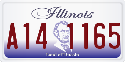 IL license plate A141165