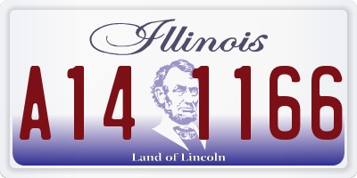 IL license plate A141166