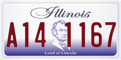 IL license plate A141167