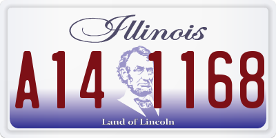 IL license plate A141168