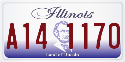IL license plate A141170