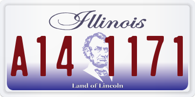 IL license plate A141171