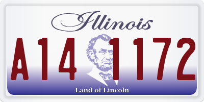 IL license plate A141172