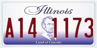 IL license plate A141173