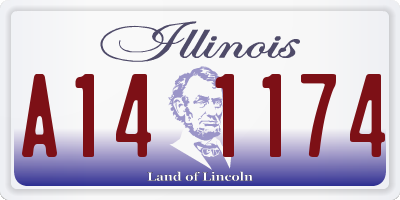 IL license plate A141174