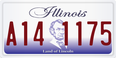 IL license plate A141175