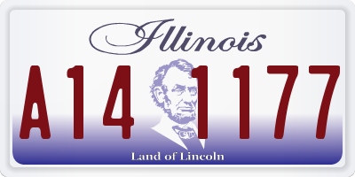 IL license plate A141177