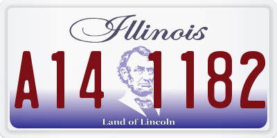 IL license plate A141182