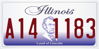 IL license plate A141183