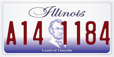 IL license plate A141184
