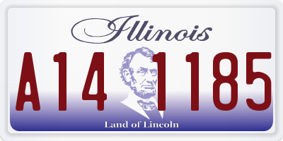 IL license plate A141185