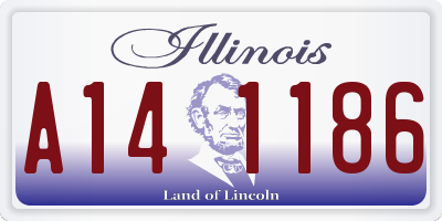 IL license plate A141186