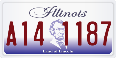 IL license plate A141187