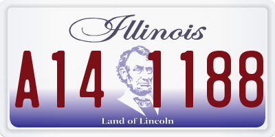 IL license plate A141188