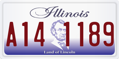 IL license plate A141189