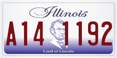 IL license plate A141192