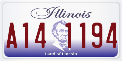 IL license plate A141194