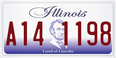 IL license plate A141198