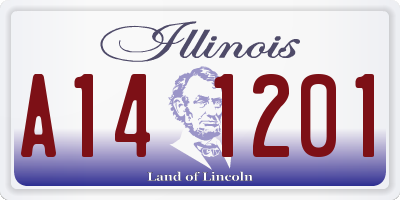 IL license plate A141201