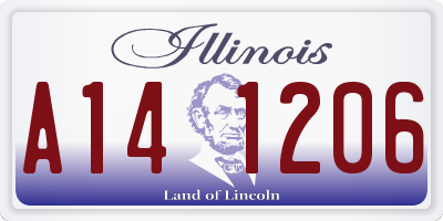 IL license plate A141206