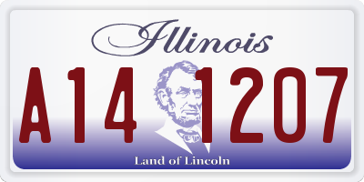 IL license plate A141207