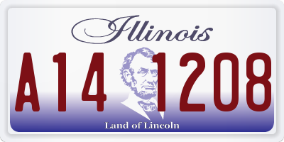 IL license plate A141208