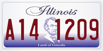 IL license plate A141209