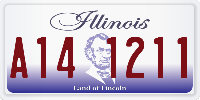 IL license plate A141211