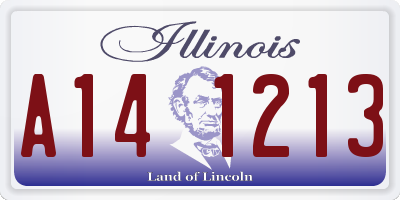 IL license plate A141213