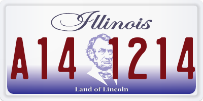 IL license plate A141214