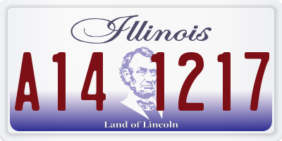 IL license plate A141217