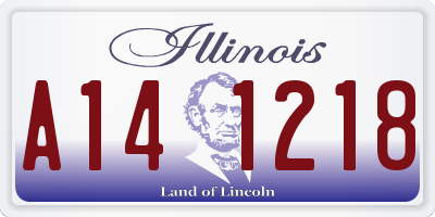 IL license plate A141218