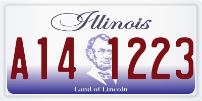 IL license plate A141223