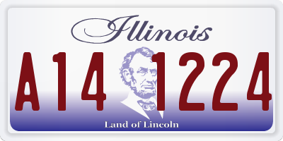 IL license plate A141224