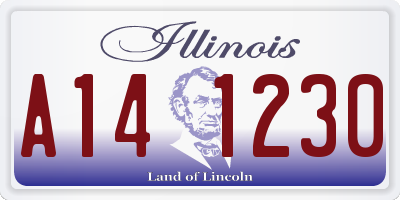 IL license plate A141230